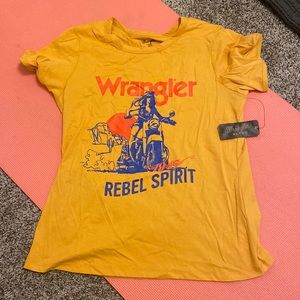 Retro Vintage Inspired Western Motorcycle Rebel Spirit Wrangler T-Shirt